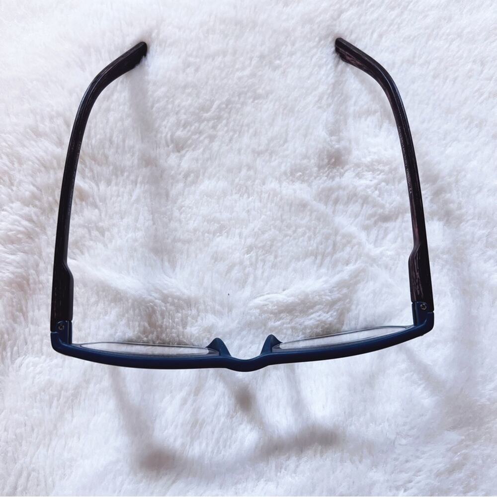 Owen Blue with Dark Wood Reader Glasses - Picture 5 of 11